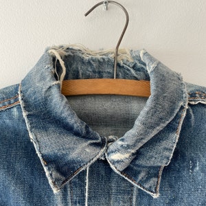 vintage 60s levis big E denim hippie trucker jacket image 4