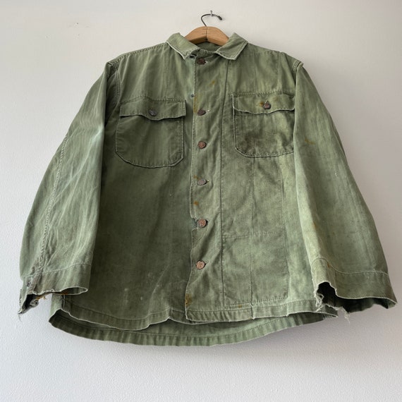 40s ARMY 13 start HBT WWII military jacket - image 4
