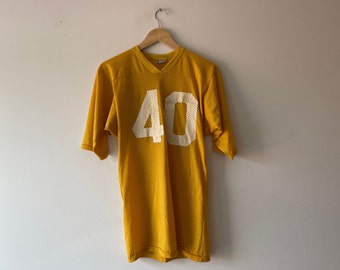 70s yellow nylon football jersey