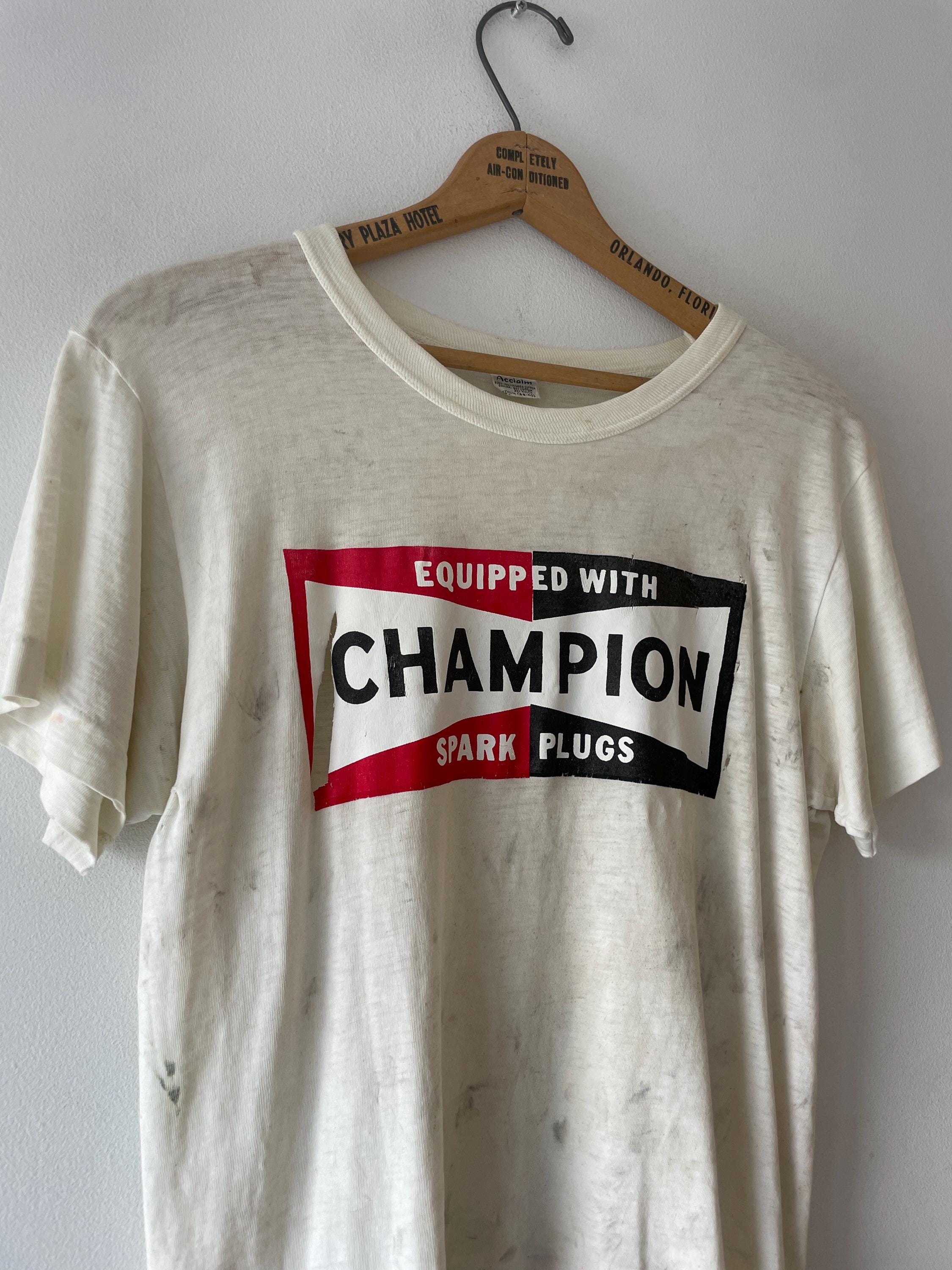 70s ヴィンテージ Champion plug 総柄ハット 70s ヴィンテージ Champion plug 総柄ハット