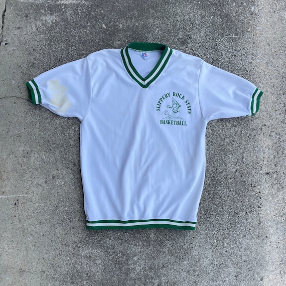 1980's Slippery Rock V Neck Jersey - image 1