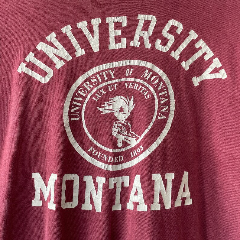 70s university of montana double face t shirt image 5