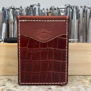 Embossed Crocodile Leather Pocket Wallet &quot;The Ron&quot;