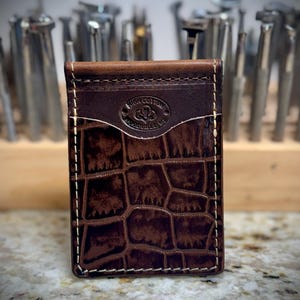 Embossed Brown Crocodile Wallet &quot;The Gina&quot;