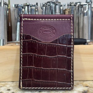 Embossed Chocolate Crocodile Wallet &quot;The Fred&quot;