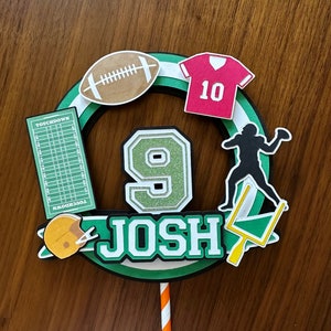 Football Cake Topper, Football Birthday Party Decor, Football Party Topper, Football Party Decor, Sport Birthday, Football Table Decor