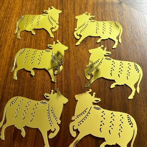 Set of 6 pichwai cow/ pichwai cutouts for house warming, Diwali, janmashtami, gruhapravesam decor, pongal decor, indian pooja backdrop