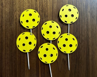 12pc Pickleball Cupcake Toppers | Pickleball Party | PickleBall Team Birthday Party | Pickleballer | Dink and Drink |Theme party |Food decor