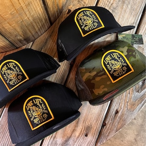 Make Your Own Luck- Hat (4 styles)  SnapBack- trucker hat- journeyman lineman- blue collar- lineman hat- patches