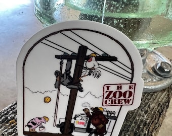 ZOO CREW Distribution- decal weatherproof vinyl lineman sticker-hard hat sticker- lineman pride