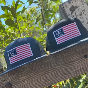 AMERICAN LINEMAN- Hat  SnapBack- trucker hat- journeyman lineman- blue collar- lineman hat- patches