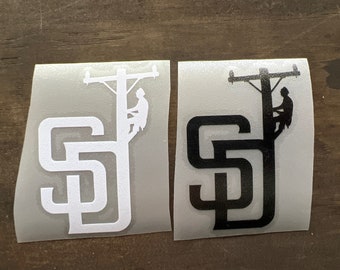 SD Padres LINEMAN- vinyl decal