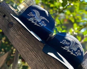 FREEBIRD Snapback Hat: Lineman Trucker Hat with Tan Embroidery