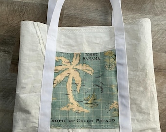 Sailcloth Bag Tote Recycled Nautical handcrafted