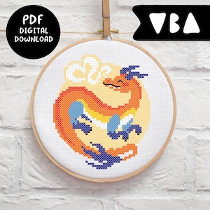 LGBTQ+ AroAce Aromantic Asexual Dragon Pride Flag Pattern (Cross Stitch DIGITAL DOWNLOAD)