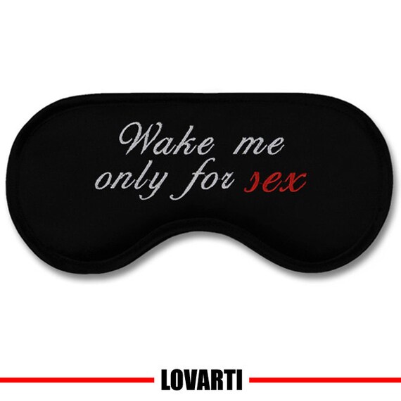 Great and funny sleeping sleep mask / unisex eyemask Wake me Etsy