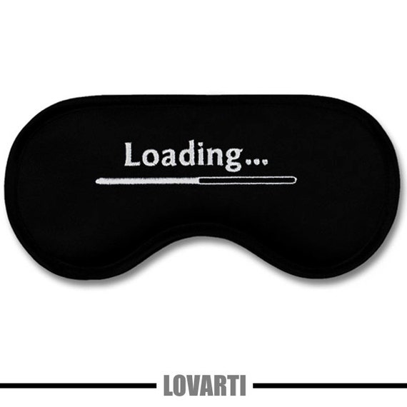 Great and funny sleeping sleep mask / eyemask LOADING black Etsy