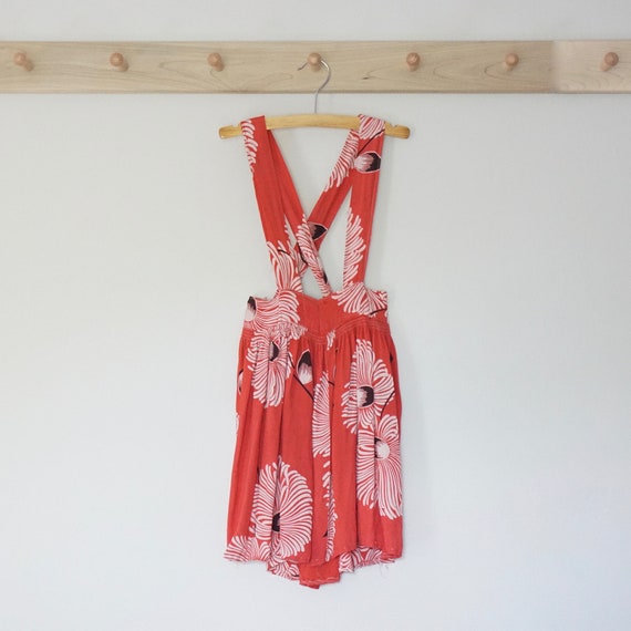 Vintage Coral Dress | Size 5-6T | Floral Suspender