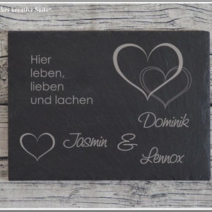 Türschild mit Gravur personalisieren individuelles Namensschild für die Tür Geschenk zum Einzug Wohnungstürschild image 1