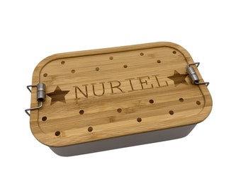 Brotdose Brotbox Lunchbox Blechdose Name Kindergarten Deckel Kind Taufe Weihnachten personalisiert Geschenk Geburtstag Schule