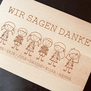 Schneidebrett Erzieherin Abschiedsgeschenk Kindergarten