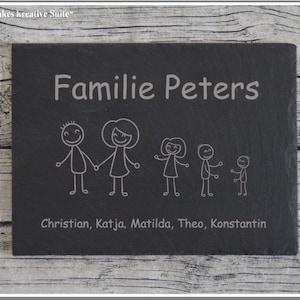 Türschild mit Gravur personalisieren | individuelles Namensschild für die Tür | Geschenk zum Einzug | Wohnungstürschild