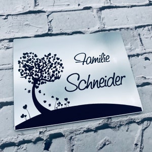 personalisiertes Türschild Baum Haustürschild Klingelschild verschiedene Größen Hingucker an ihrer Tür image 4