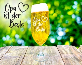 Bierglas Opa mit personalisierter Gravur Leonardo