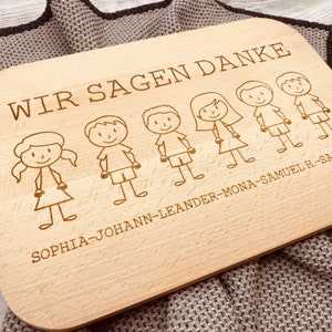 Schneidebrett Erzieherin Abschiedsgeschenk Kindergarten Bild 5