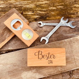 Flaschenöffner aus Holz mit Gravur | Geschenke für Bierliebhaber | personalisierter Flaschenöffner | Geschenk zum Vatertag