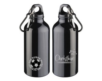 Trinkflasche personalisiert Namen Fußball Flasche