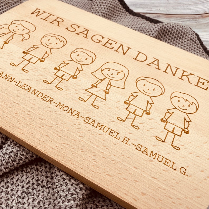 Schneidebrett Erzieherin Abschiedsgeschenk Kindergarten Bild 6