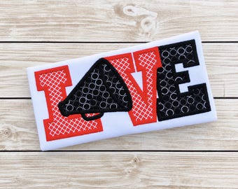 Cheerleader LOVE Shirt, Cheerleading Shirt, Girls Cheer Shirt, Cheerleader Game Day Top, Cheer Squad Shirt, Cheerleading Gift