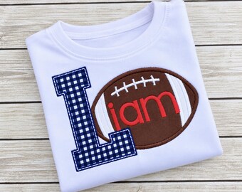 Personalized Football Shirt, Monogram Football Shirt, Initial Football Shirt, Baby Football Outfit, Toddler Game Day Shirt