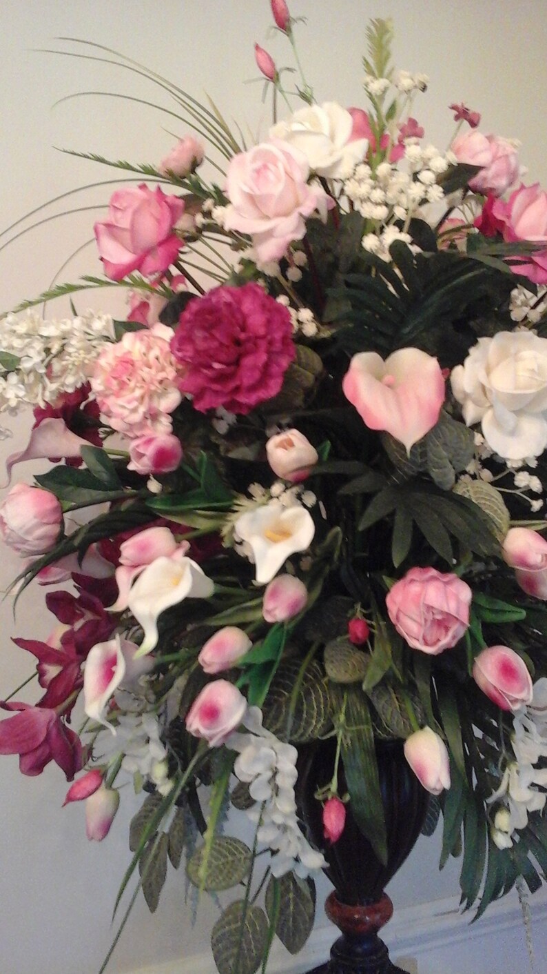 Floral Arrangement Tall Pastel Luxury Floral Centerpiece image 5