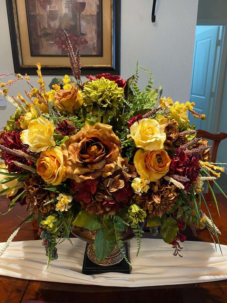 Floral Arrangement Custom Made Floral Centerpiece SHIPPING Etsy