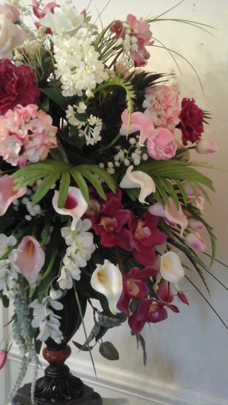 Floral Arrangement Tall Pastel Luxury Floral Centerpiece image 6