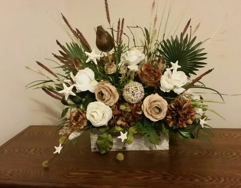 Floral Arrangement Beachy Floral Centerpiece SHIPPING Etsy