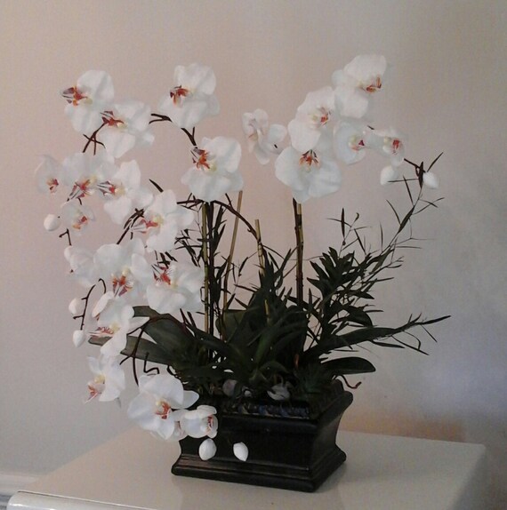 Orchid Arrangement Silk Floral Centerpiecespecial SHIPPING Etsy