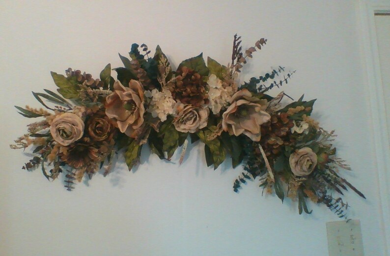 Floral Swag Large Silk Floral Arrangement SHIPPING INCLUDED Etsy