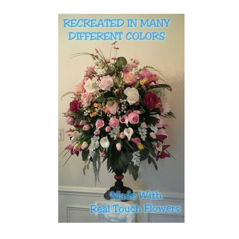 Floral Arrangement Tall Pastel Luxury Floral Centerpiece image 0