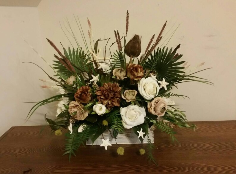 Floral Arrangement Beachy Floral Centerpiece SHIPPING Etsy