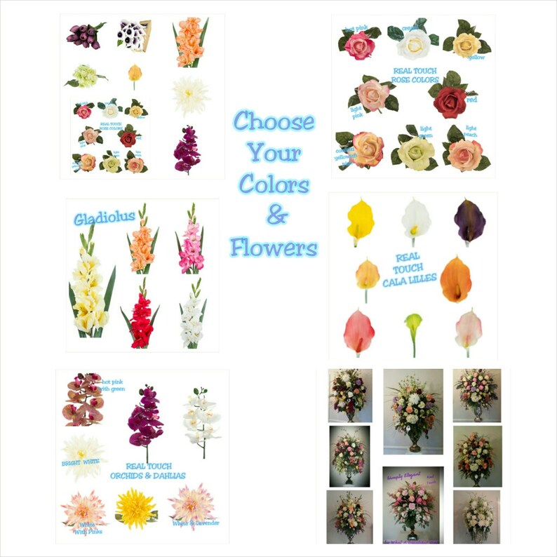 Floral Arrangement Tall Pastel Luxury Floral Centerpiece image 7