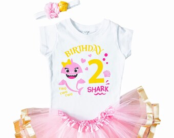 baby shark birthday outfit girl
