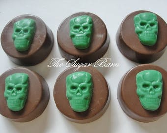 FRANKENSTEIN Chocolate Covered OREO® COOKIES*12 Count*Halloween Candy*Halloween Party Favors*Trick or Treat*Monster Candy*Haunted House