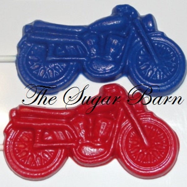 MOTORCYCLE CHOCOLATE Lollipops*12 Count*Birthday Party*Biker*Chopper*Cruiser*Fathead*Dirt Bike*Roadster*Road Bike*Riding Club*Boy Birthday