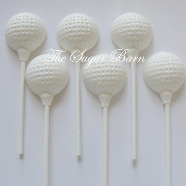 GOLF BALL Chocolate Lollipops*15 Count*Chocolate Golf Ball*Father's Day Gift*Cupcake Toppers*Retirement Party*Golf Tournament*Golf Outing