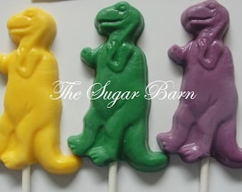 DINOSAUR CHOCOLATE Lollipops*12 Count*TRex*Reptile Party*Dinosaur Party Favor*Boy Birthday*Paleontologist*Tyrannosaurus Rex*Prehistoric Time