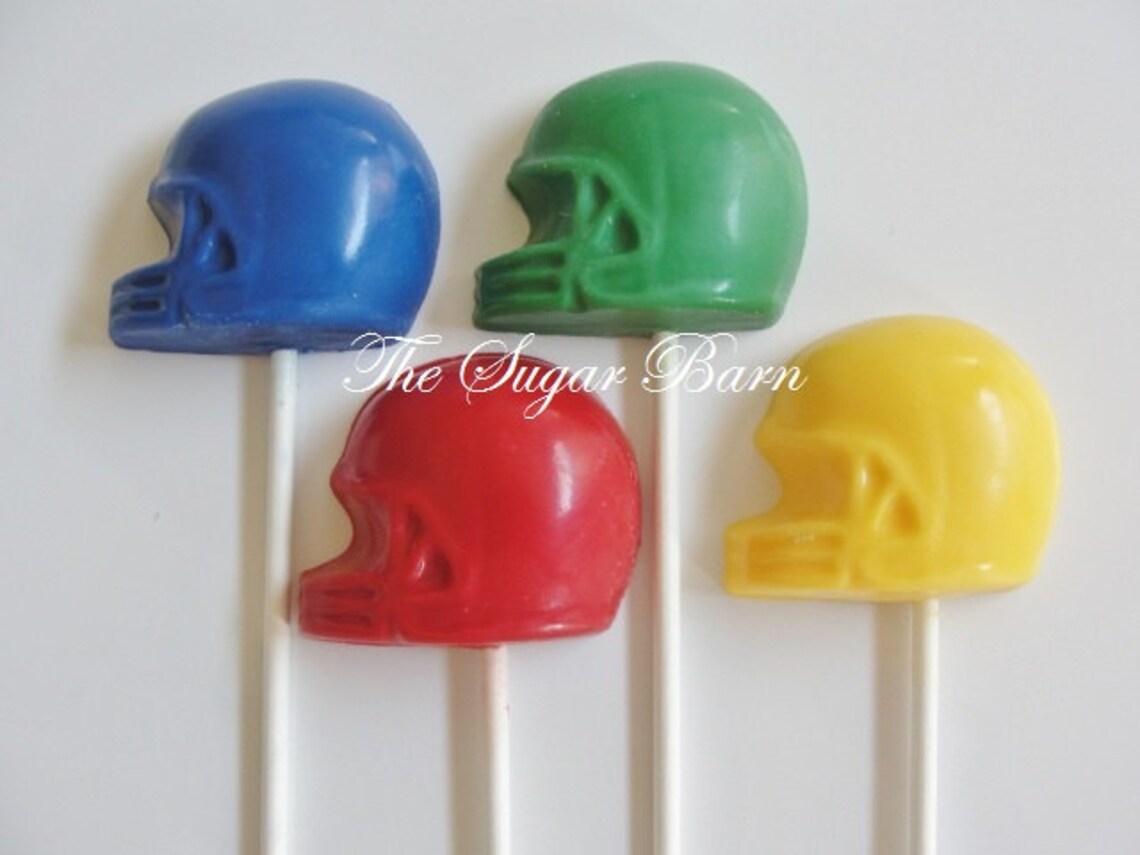 FOOTBALL HELMET Chocolate Lollipops12 Countbirthday Party Etsy