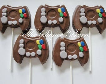 VIDEO GAME Controller CHOCOLATE Lollipops*8 Count*Birthday Favor*Video Game Party*Chocolate Gift*Gamer Gift*Video Game Birthday Party